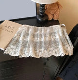 Women Y2K Lace Wrap Layered Skirt