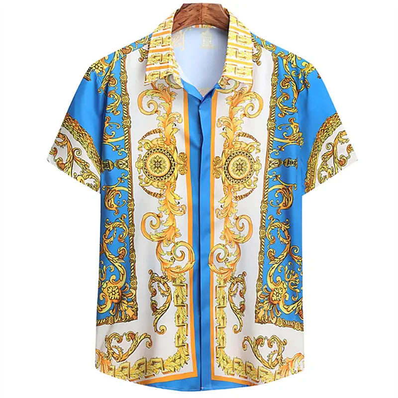 Men Silk Button Down Shirt