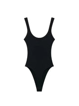 Women Ribbed Snap Button Bodysuit
