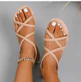 Women Elegant Flat Sandals Summer Footwear