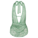 Women Sequin Deep V Tank Top