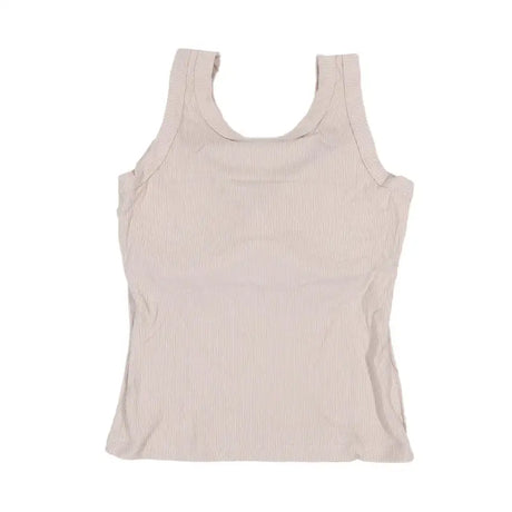 SlimCotz™ padded cotton spaghetti camis in beige, summer slim fit, breathable fabric for women.