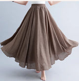Women Linen Maxi Skirt