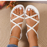 Women Elegant Flat Sandals Summer Footwear
