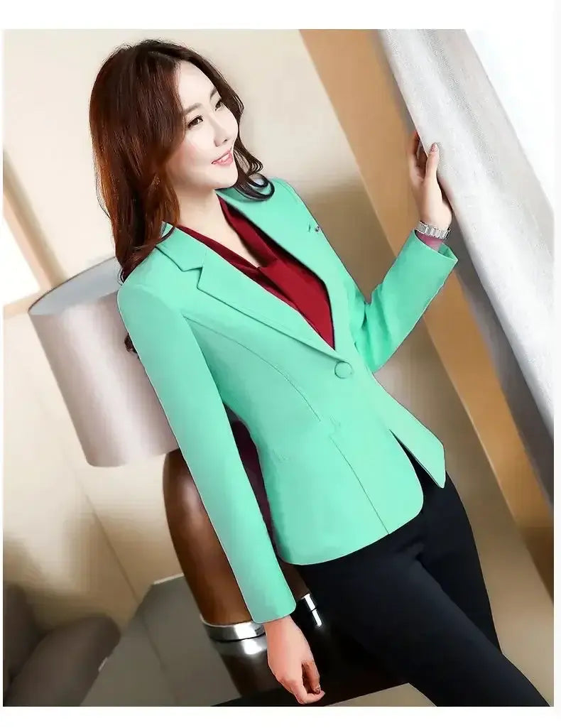 Women Classic Work Blazer Jacket
