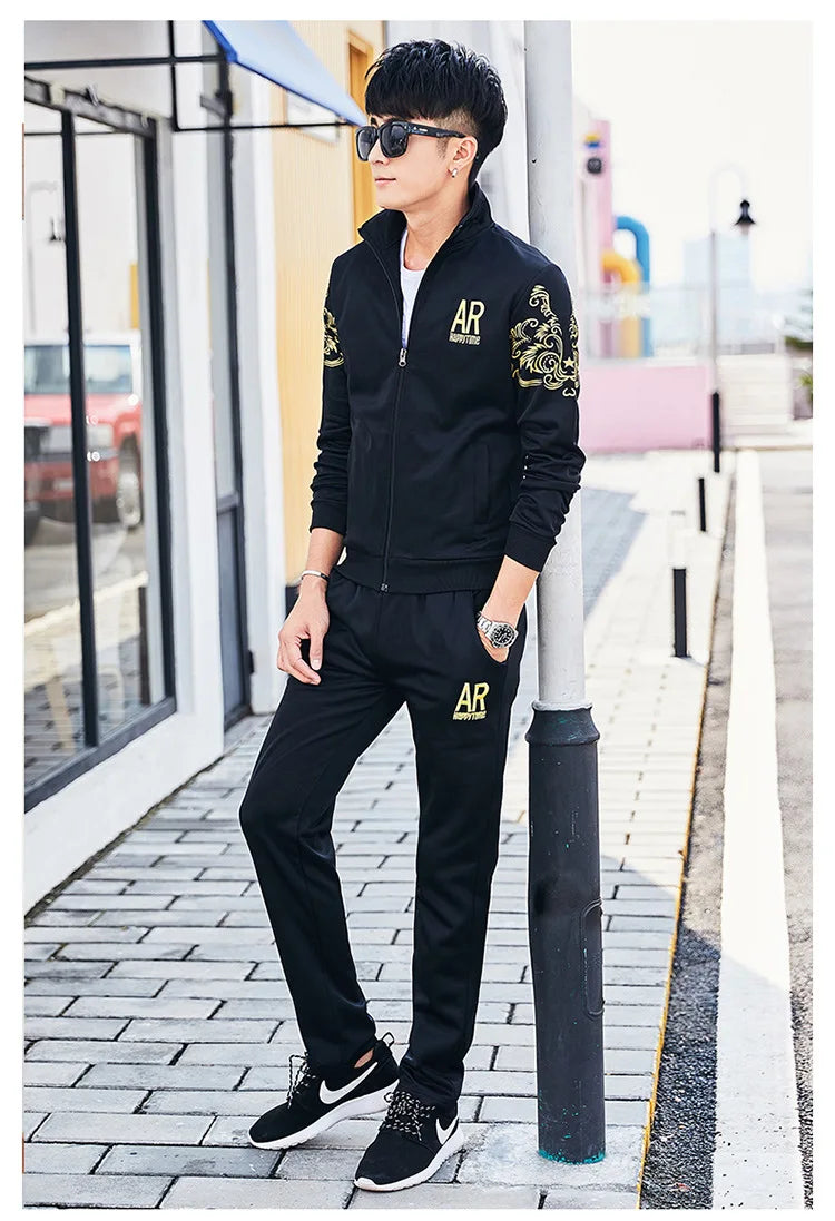 Men’s Plus Size Autumn Tracksuit Set