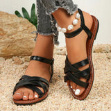 Women Flat Sandals Roman Strap Summer Shoes