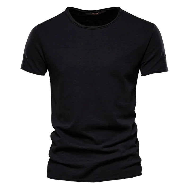 Men Cotton O-Neck Summer T-Shirt