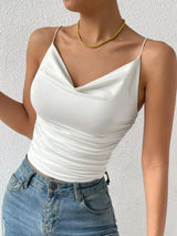 Sexy Off-Shoulder Strap Crop Tank Top