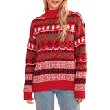 Women's Casual Striped Christmas Sweater