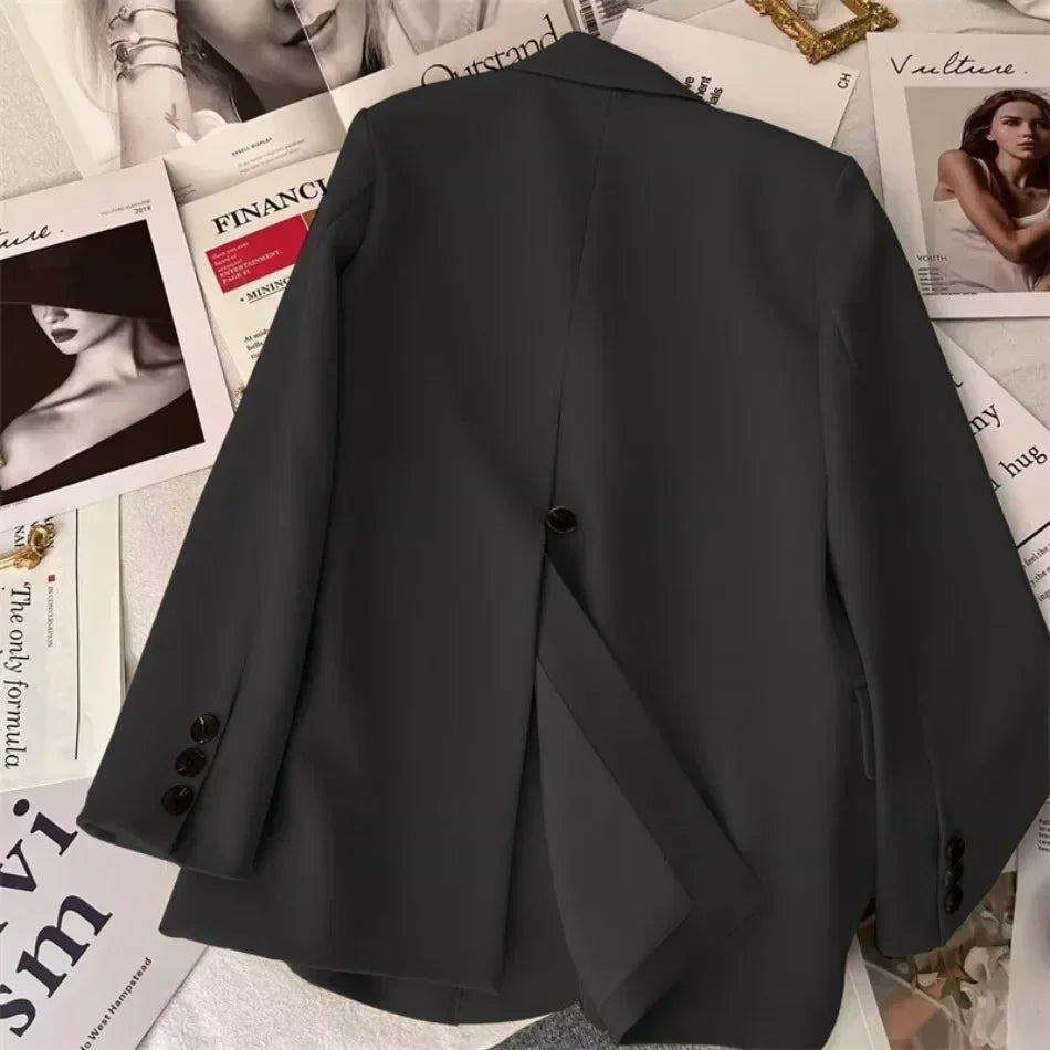 TrendyCore™ – Streetwear Office Blazer (Long Sleeve, Korean Fit, 2025 Vibe)