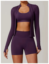 Seamless Women's Long Sleeve Yoga Jacket – Windproof Running Sports Top