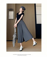Women Vintage Mesh Tulle Long Skirt