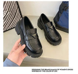 Women’s Office Black Loafers Low Heel Shoes