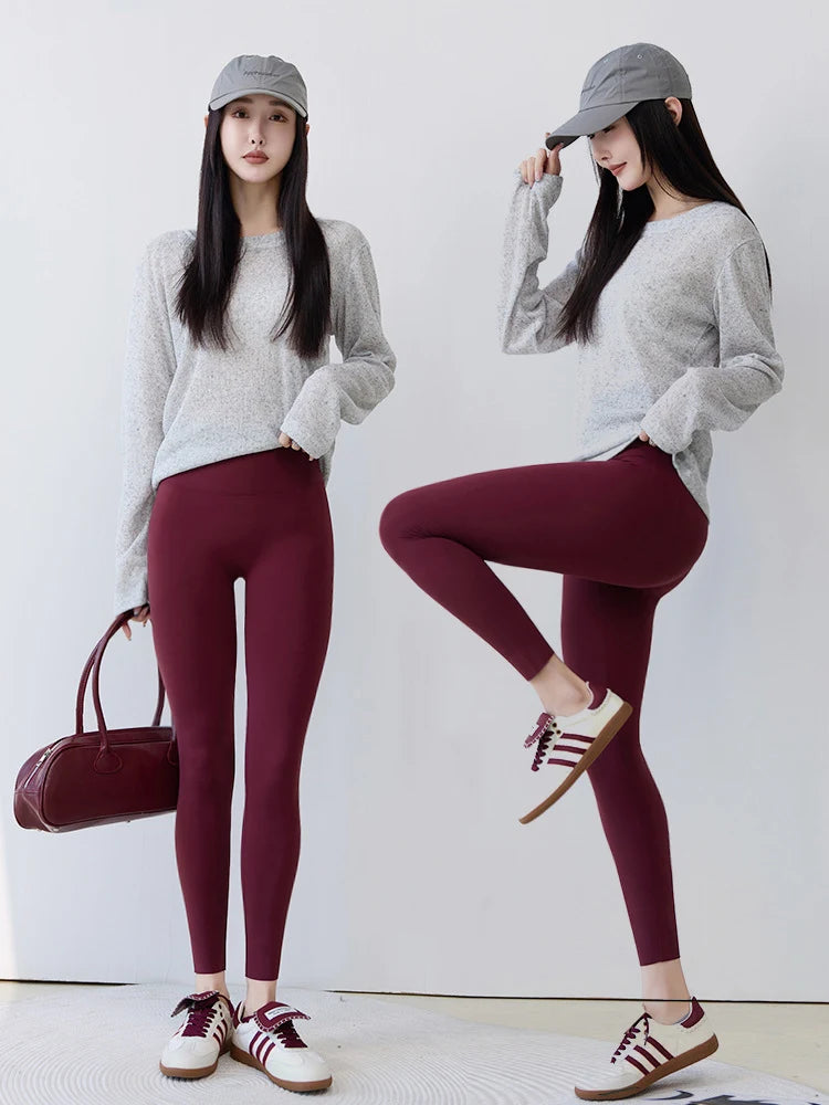 Women High Waist Push Up Sharkskin Leggings