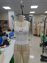 Glitter Beaded Crop Vest