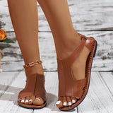Women Shallow Summer Flat Sandals Comfortable