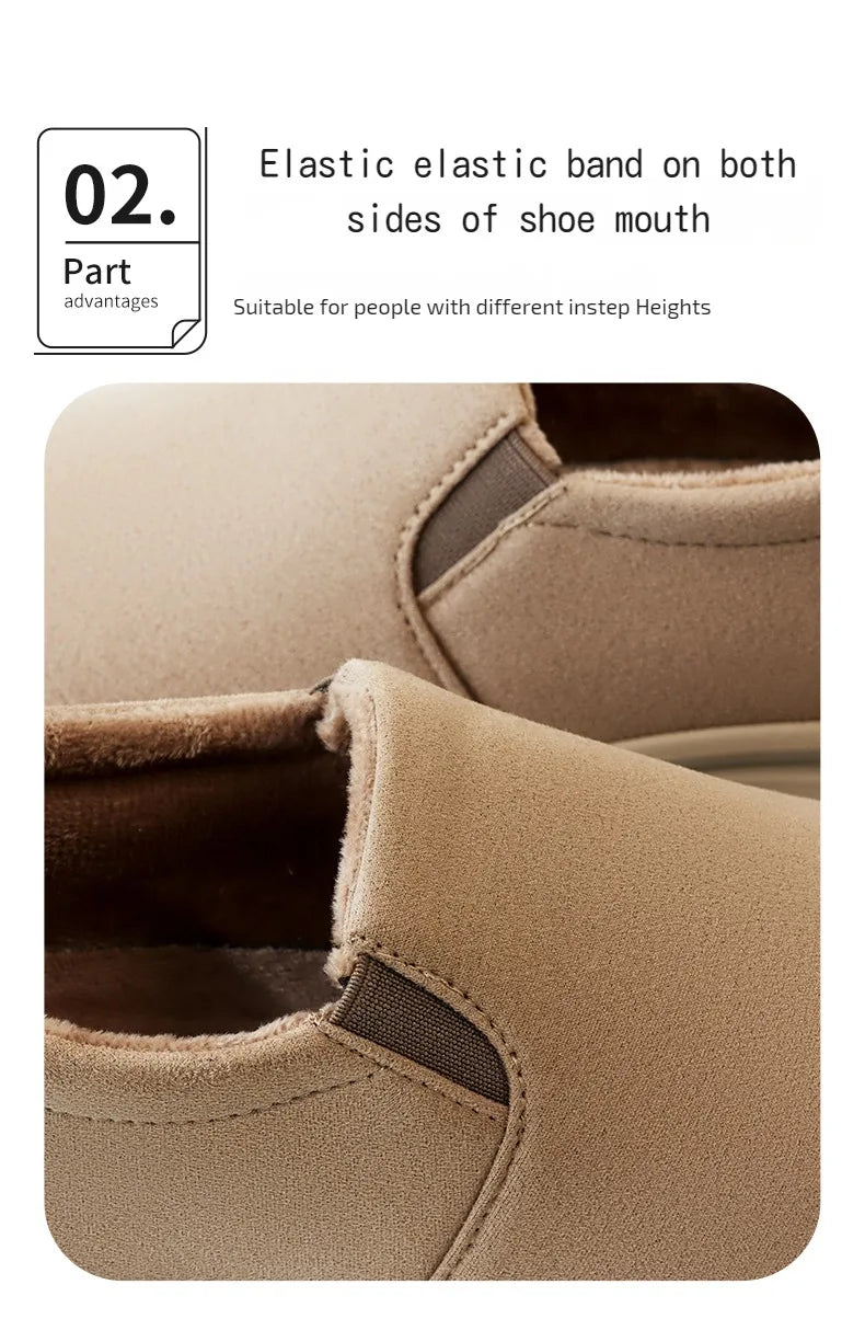 Women Snow Ankle Boots – Anti-Slip Plush Leather Winter Footwear