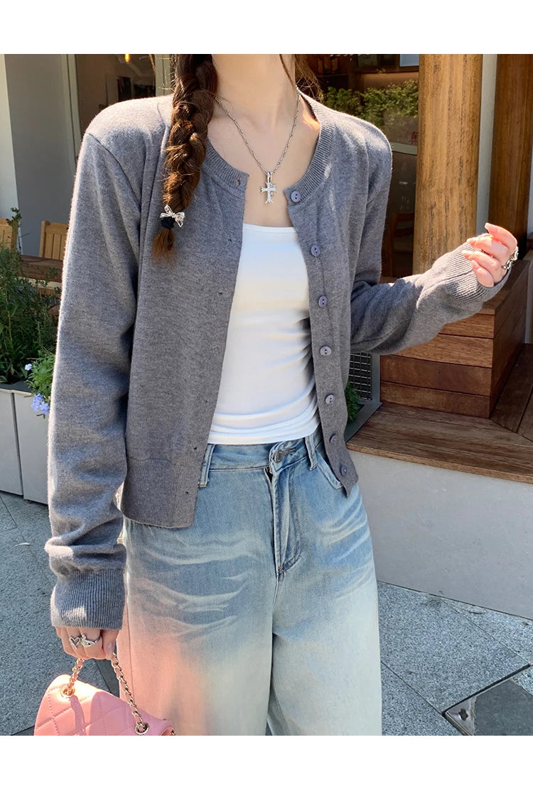 Women's Long Sleeve Knit Cardigan