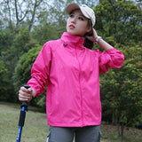 Women Lightweight Waterproof Hooded Windbreaker