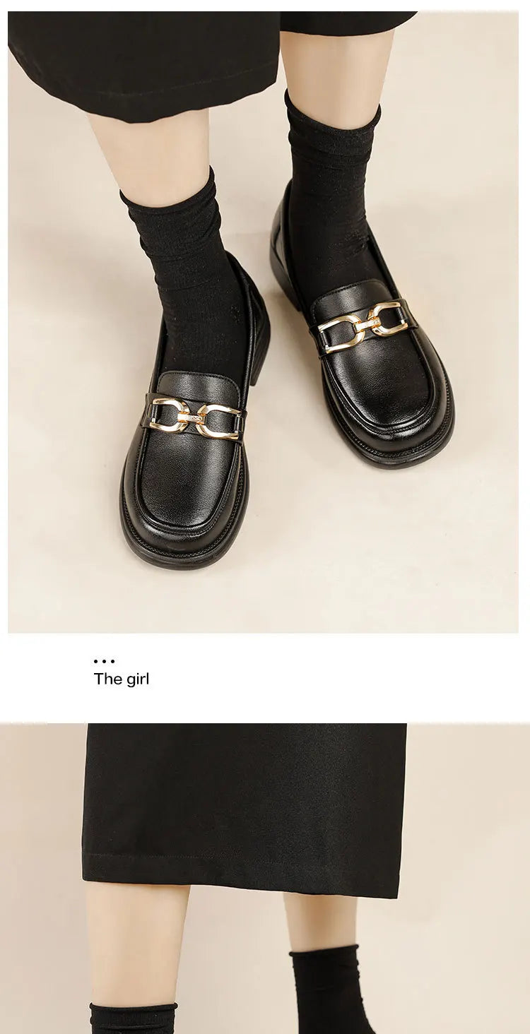 Luxury Platform Loafers with Metal Chain – 2025