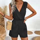 Women Cross V Neck Summer Romper