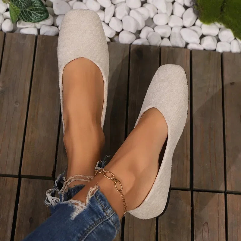 Women’s Square Toe Shallow Casual Ballet Flats