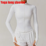 Women's Zip Long Sleeve Yoga Jacket – Slim Fit Gym Training Top