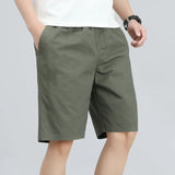Plus Size Men's Cotton Knee Shorts – Summer Casual