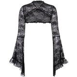 Gothic Black Sheer Bolero Shrug Jacket