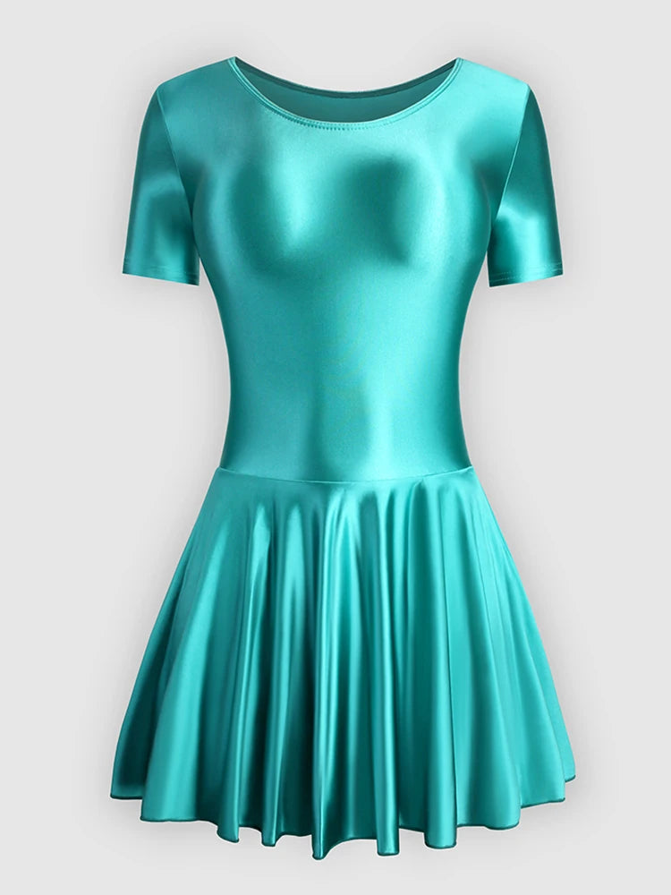 Women Satin Sports Ballet Skirt