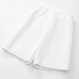 Women's High Waist Linen Shorts