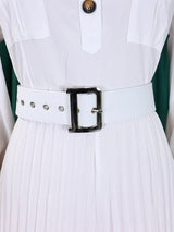 MaxiFit™ – Belted Button Maxi Office Jumpsuit (Work Chic, Waist-Defining & Longline)