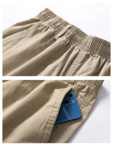 Plus Size Men's Cotton Knee Shorts – Summer Casual