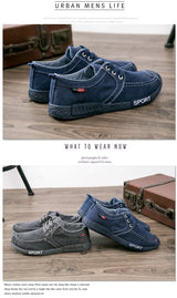 Men’s Breathable Lace-Up Canvas Sneakers
