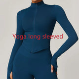 Ribbed Women's Yoga Jacket – Long Sleeve Standing Collar Fitness Top