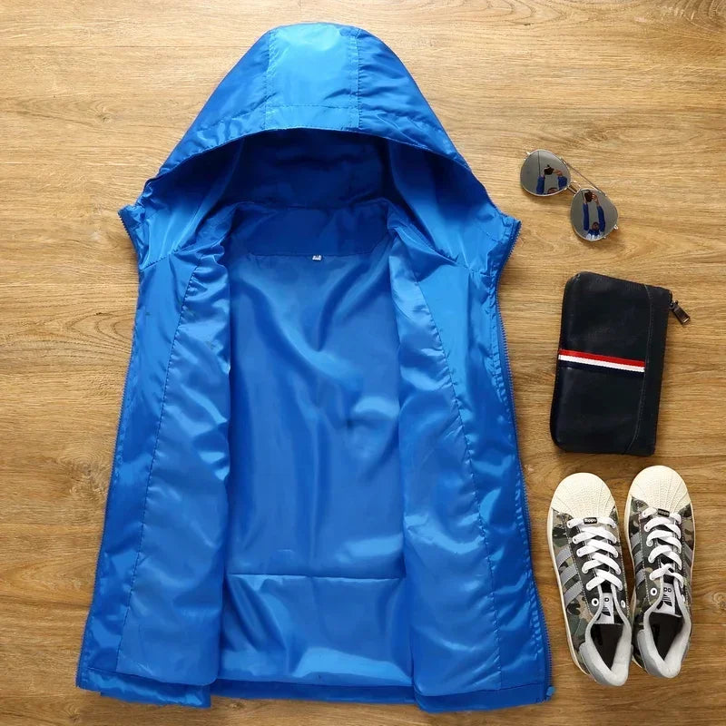 Men Lightweight Hooded Casual Jacket