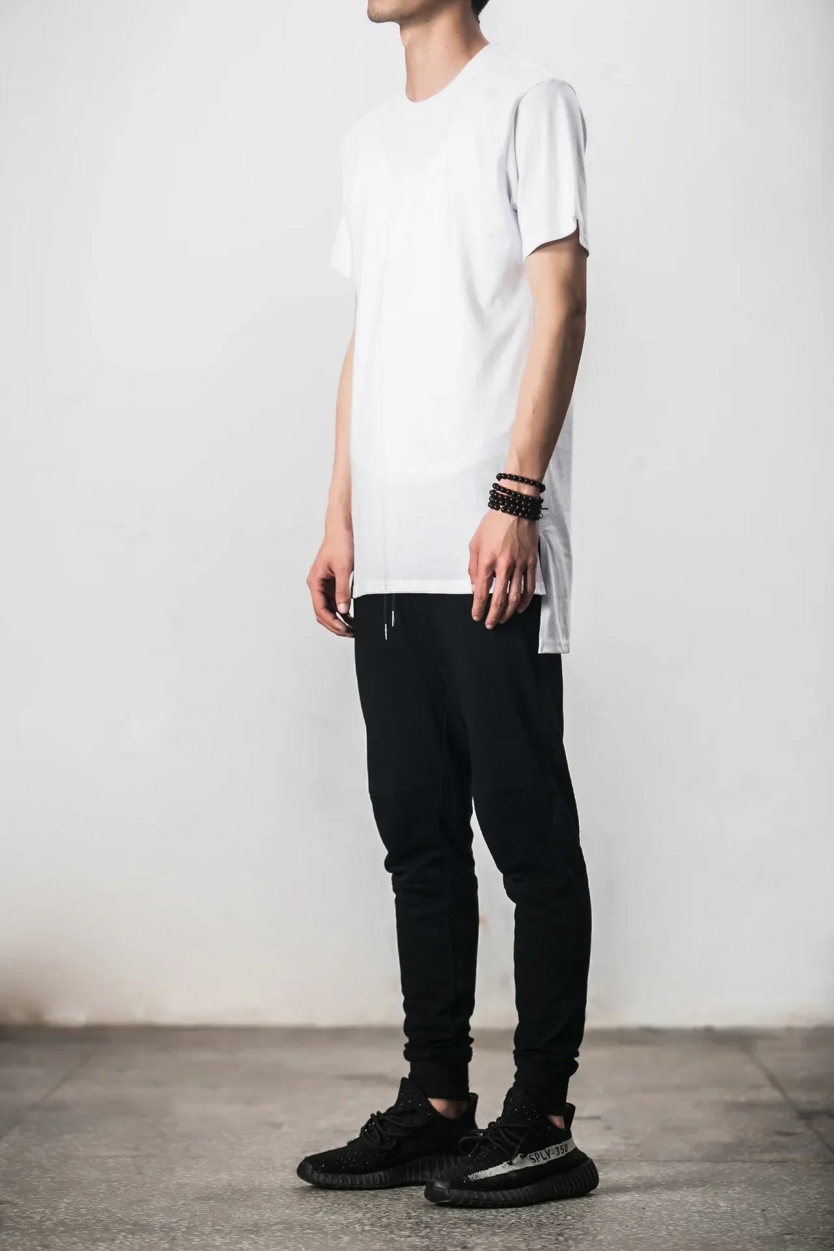 Men Long Hem Streetwear Tee