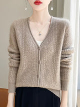 Women Merino Wool Cashmere Cardigan