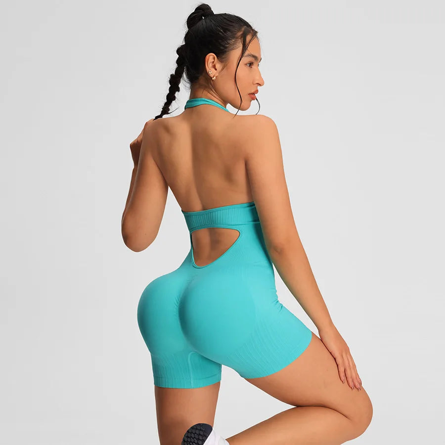 FitZora™ – Sports Gym Fitness Romper (Stretchy, Sleek & Performance-Ready)