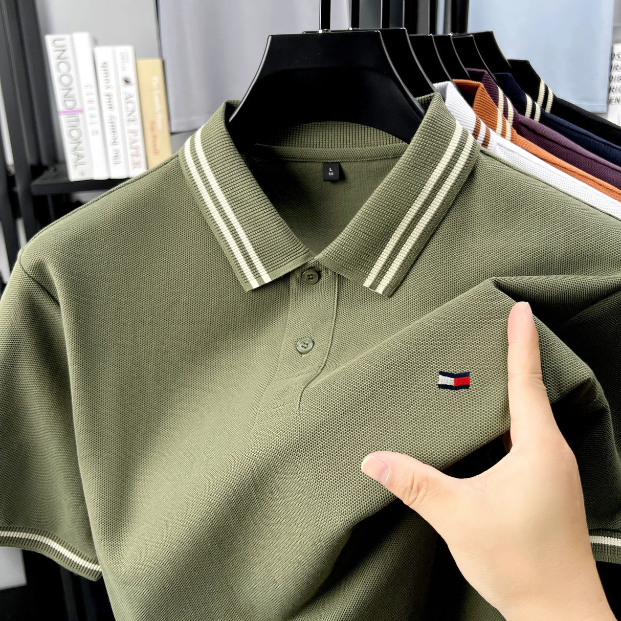 Men Luxury Embroidered Polo T-Shirt