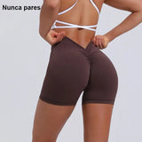Women V Curve Push Up Yoga Shorts