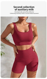 Women Seamless Ribbed Yoga Set