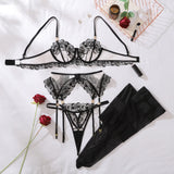 Women 5PCS Lace Lingerie Set