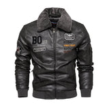 Men's Plus Size PU Motorcycle Suit – Fleece Jacket