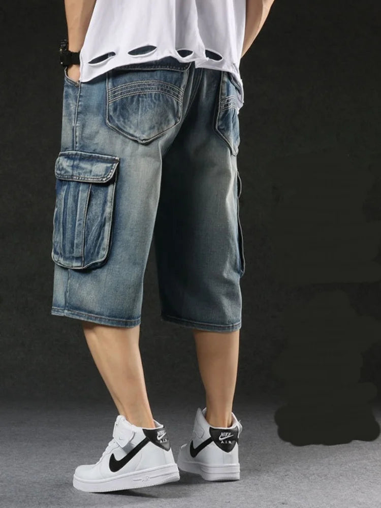 Men's Plus Size Denim Shorts 2025