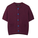 Women's Cropped Knit Cardigan Jacket