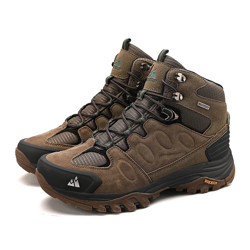 HIKEUP Men High Top Outdoor Hiking Boots
