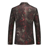 Men's Plus Size Floral Smoking Jacket