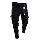 Men Cargo Pocket Jeans